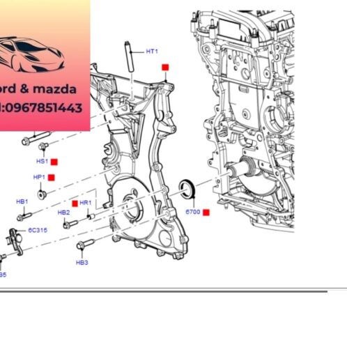Phớt đầu trục cơ ford modeo 2008-2009-2010-2011-2012-phớt đầu cốt máy ford modeo phớt trục cơ ford modeo 1S7G6700AC