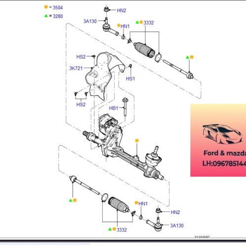 Rô tuyn lái ngoài ford exproler 2016-2017-2018-2019-2020-2021-2022-lái ngoài thước lái exproler rô tuyn thước lái exproler BB5Z3A130B