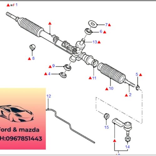 Rô tuyn lái trong ford modeo 2003-2004-2005-2006-2007-2008 rô tuyn thước lái ford modeo lái trong thước lái ford modeo 1S7C3280BB