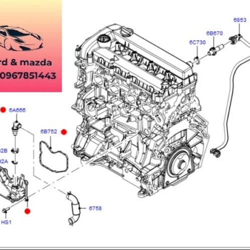 Van tách dầu động cơ ford modeo 2008-2012 Van tách dầu động cơ ford modeo 2008-2009-2010-2011-2012-Cụm tách nhớt máy ford modeo van tách dầu ford modeo 4L5G6A785AD