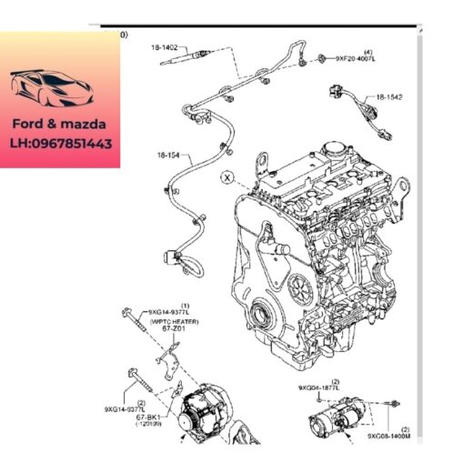 Bugi mada bt50 2013-2014-2015-2016-2017-2018-2019-Buri mazda bt50 ranger bugi đánh lửa ford ranger mazda bt50 bugi sấy ranger mazda bt50 U20218601-BK3Q6M090AB