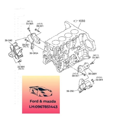 Cao su chân máy mazda bt50 2020-2021-2022-2023-2024 Cao su chân máy trái mazda bt50 cao su chân máy phải mazda bt50 chân máy mazda bt50 1K0R39040-1K0S39040