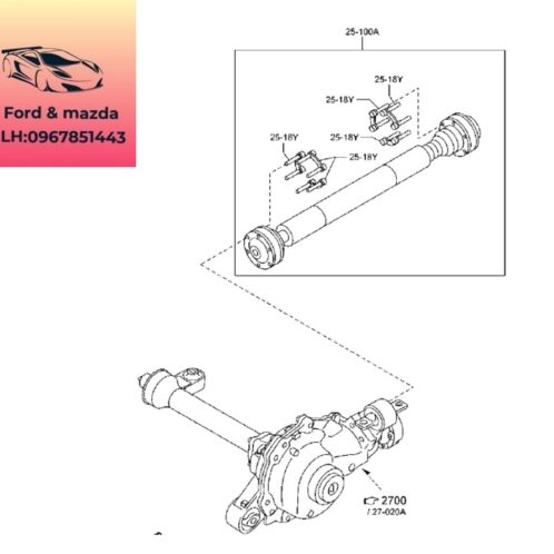 Cắt đăng cầu trước mada bt50 2013-2014-2015-2016-2017-2018-2019-Cắt đăng cầu trước ford ranger mazda bt50 trục cắt đăng trước ranger mazda bt50 U5A125100A-U5A125100B-EB3G4A376CA