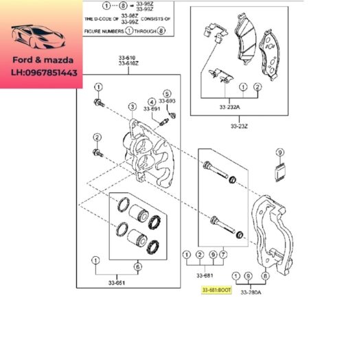 Cụm phanh trước mada bt50 2013-2014-2015-2016-2017-2018-2019-Gông thắng trước ford ranger mazda bt50 cùm thắng trước mazda bt50 UCYR3361X-UCYR3371X-AB312B120AC