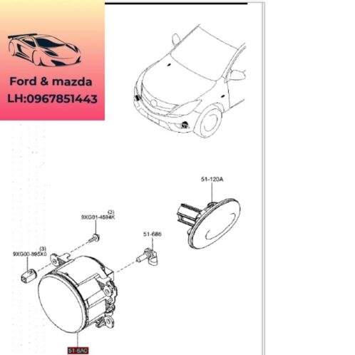 Đèn xi nhan mada bt50 2013-2014-2015-2016-2017-2018-2019-đèn xi nhan tai xe mazda bt50 đèn xi nhan vè xe mazda bt50 UR5651120