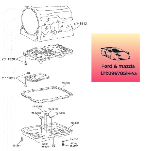 Gioăng đáy tắc te hộp số mazda bt50 2020-2021-2022-2023-2024 Gioăng đáy tắc te hộp số tự động mazda bt50 1K0219835-1K0319835