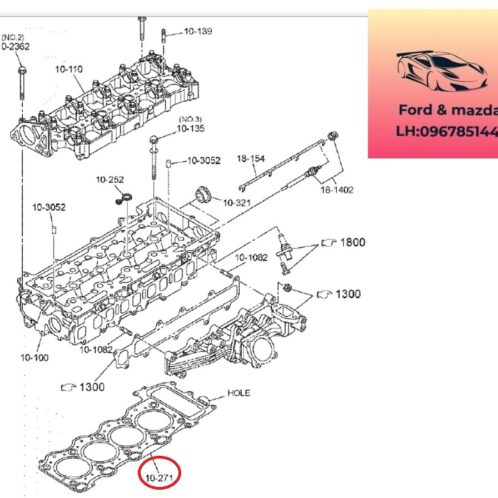 Gioăng mặt máy mazda bt50 2020-2021-2022-2023-2024 Gioăng quy lát mazda bt50 1K6L10271-1K6M10271-1K6N10271