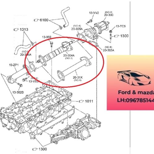 Két làm mát khí xả mazda bt50 2020-2021-2022-2023-2024 Két làm mát Van ERG mazda bt50 két giải nhiệt van tuần hoàn khí xả mazda bt50 két làm mát erg mazda bt50 1k0620304