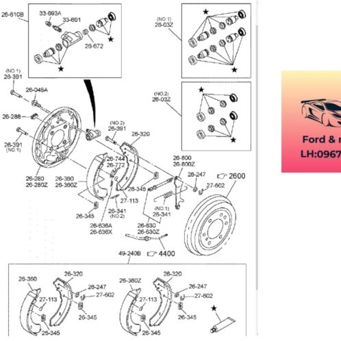Lò xo tăng chỉnh má phanh sau mazda bt50 2020-2021-2022-2023-2024 tăng điều chỉnh bố thắng sau mazda bt50 lò xò tăng chỉnh guốc phanh sau mazda bt50 1K0126461-1K0026461