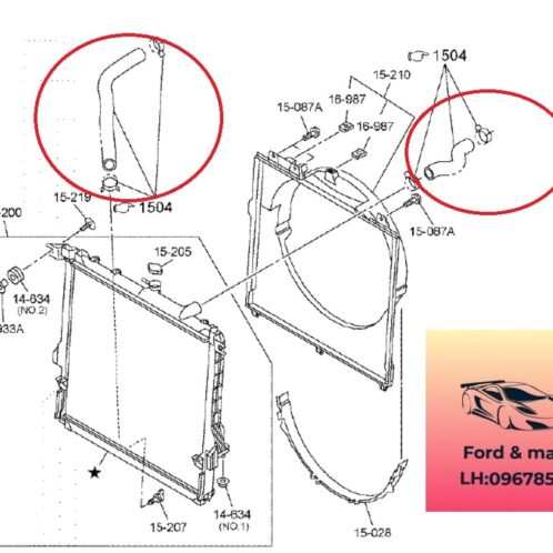 Ống nước két nước mazda bt50 2020-2021-2022-2023-2024 ống nước trên két nước mazda bt50 ống nước dưới két nước mazda bt50 tuy ô két nước mazda bt50