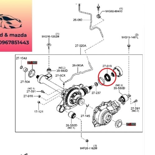 Phớt cầu trước mada bt50 2013-2014-2015-2016-2017-2018-2019-phớt la tắc cầu trước ford ranger mazda bt50 U5A127YA4