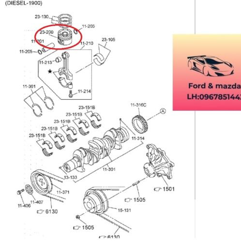 Piston mazda bt50 2020-2021-2022-2023-2024 Pít tông mazda bt50 bít tông mazda bt50 1K1923200-1K1823200