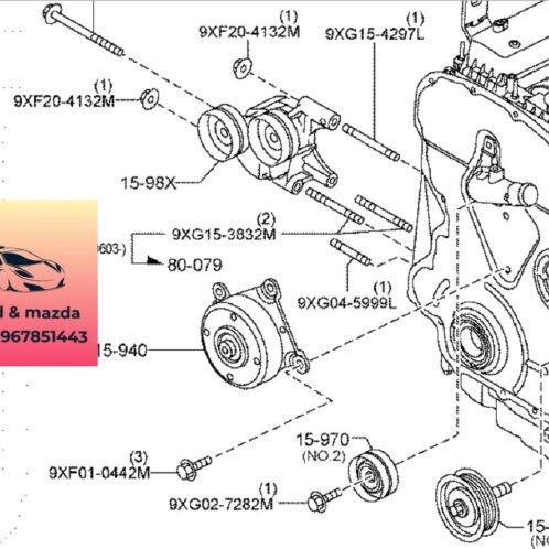Puly quạt két nước mada bt50 2013-2014-2015-2016-2017-2018-2019-buly ly tâm quạt két nước ford ranger mazda bt50 giá bắt ly tâm quạt két nước ranger mazda bt50 6C1Q19A216BB-U20215940