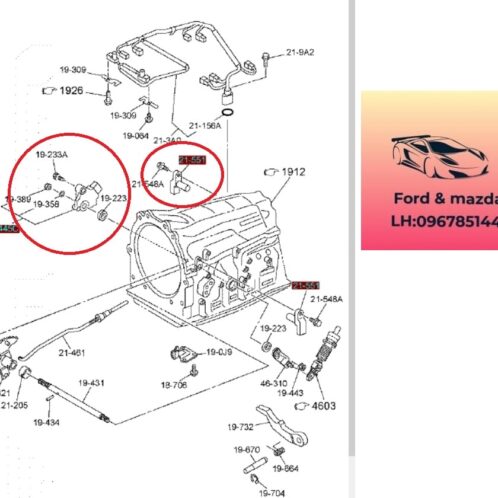 Rẻ quạt hộp số tự động mazda bt50 2020-2021-2022-2023-2024 Cảm biến hộp số tự động mazda bt50 cảm biến hộp số mazda bt50 1K0519445-1K0621551