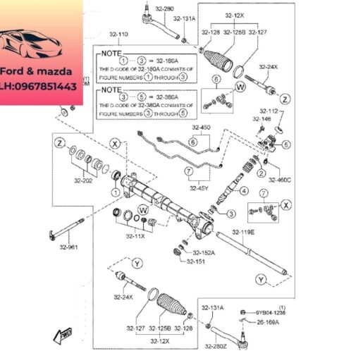 Rô tuyn Lái ngoài mada bt50 2013-2014-2015-2016-2017-2018-2019-Lái ngoài thước lái mazda bt50 ford ranger UC2M32290-UC2N32290-EB3C3289AA-EB3C3290AA