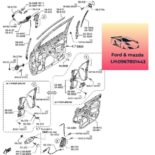 Tay mở cánh cửa mada bt50 2013-2014-2015-2016-2017-2018-2019-Tay mở cánh cửa bên ngoài mazda bt50 ford ranger tay nắm mở cửa mazda bt50 UC9M5841XA-UC9M58415B-AB392122400AB