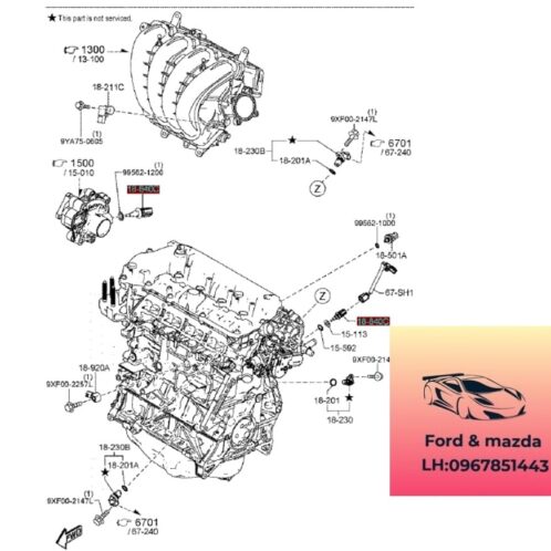 Cảm biến nhiệt độ nước mazda cx8 2018-2019-2020-2021-2022-2023-2024 Cảm biến biết nhiệt độ nước làm mát mazda cx8 SH0118840