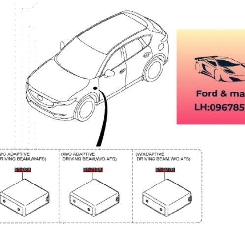 Hộp điều khiển đèn pha mazda cx8 2018-2019-2020-2021-2022-2023-2024-2025 hộp điều khiển đèn pha AFS mazda cx8 hộp chỉnh đèn pha mazda cx8 KB8B5102XH-KR7C51027A