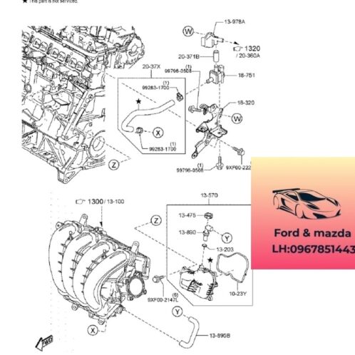 Hộp tách dầu máy mazda cx8 2018-2019-2020-2021-2022-2023-2024 bộ chia dầu mazda cx8 hộp tách nhớt máy mazda cx8 PY0113570