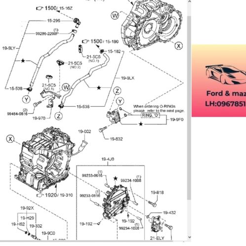 Két làm mát dầu hộp số mazda cx8 2018-2019-2020-2021-2022-2023-2024 két giải nhiệt dầu hộp số mazda cx8 két dầu làm mát hộp số mazda cx8 FZA1199F0