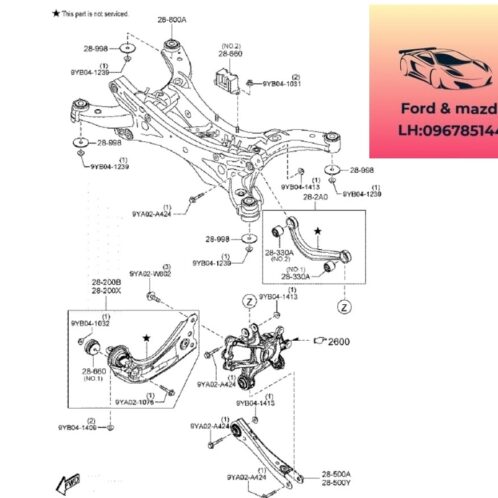 Khung dầm máy sau mazda cx8 2018-2019-2020-2021-2022-2023-2024 Giá đỡ động cơ sau mazda cx8 dầm đỡ máy sau mazda cx8 Khung đỡ gầm động cơ mazda cx8 K1312880XB-K1322880XA