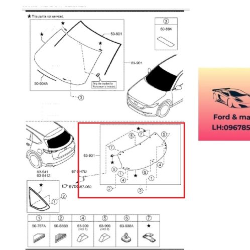 Kính chắn gió CỐP SAU mazda cx8 2018-2019-2020-2021-2022-2023-2024-2025 kính chắn gió cửa hậu sau mazda cx8 KL6V63930A
