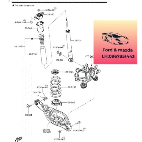 Lò xo Giảm sóc sau mazda cx8 2018-2019-2020-2021-2022-2023-2024 Lò xo Phuộc sau mazda cx8 lò xo nhún sau mazda cx8 lò xo Phuộc nhún sau mazda cx8 K13128011B