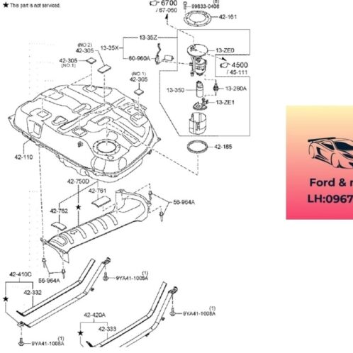 Mô tơ bơm xăng mazda cx8 2018-2019-2020-2021-2022-2023-2024-2025 mô tơ cụm bơm xăng mazda cx8 bơm xăng mazda cx8 PE0313350