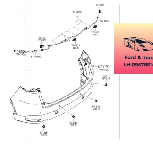 Nắp Cảm biến khoảng cách Cản sau mazda cx8 2018-2019-2020-2021-2022-2023-2024-2025 vành Cảm biến va chạm cản ba đờ sốc sau mazda cx8 giá cảm biến lùi cản sau mazda cx8 K15667UC564