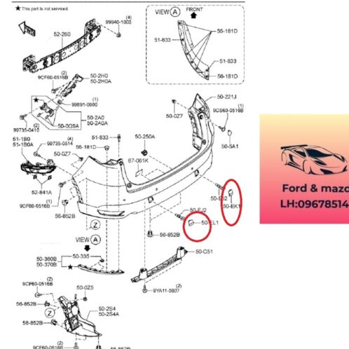 Ốp che lỗ kéo xe Cản sau mazda cx8 2018-2019-2020-2021-2022-2023-2024-2025 ỐP móc kéo xe Ba đờ sốc sau mazda cx8 tấm ốp kéo xe cản sau mazda cx8 K13150EL1A-K13150EK1A