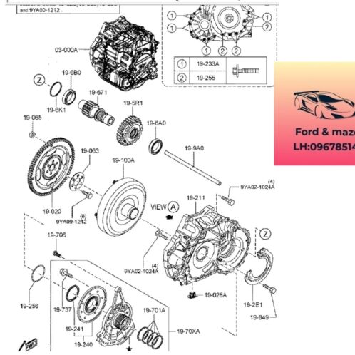 Phớt đầu hộp số tự động mazda cx8 2018-2024 Phớt đầu hộp số tự động mazda cx8 2018-2019-2020-2021-2022-2023-2024 Phớt bơm dầu hộp số mazda cx8 phớt quả bí mazda cx8 phớt biến mô mazda cx8 FZ0119241A-FZ0119241B