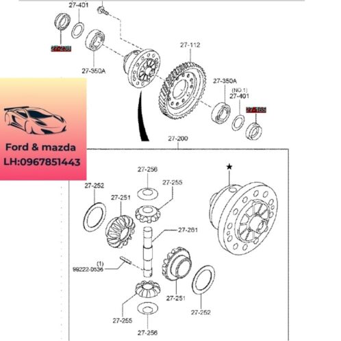 Phớt láp trước mazda cx8 2018-2019-2020-2021-2022-2023-2024 phớt láp mazda cx8 FZ0227238-FZA127238