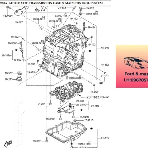 Van điều khiển hộp số mazda cx8 2018-2019-2020-2021-2022-2023-2024 cụm van hộp số mazda cx8 cụm van hộp số mazda cx8 FZA121100