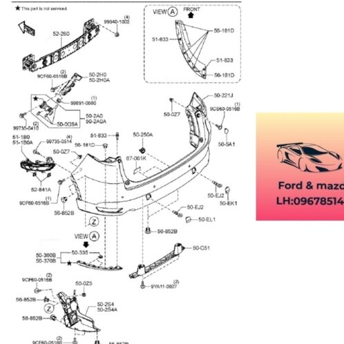 Xương Cản sau mazda cx8 2018-2019-2020-2021-2022-2023-2024-2025 xương bắt Ba đờ sốc sau mazda cx8 Giá bắt cản sau mazda cx8 xương tăng cứng cản sau mazda cx8 K13150260