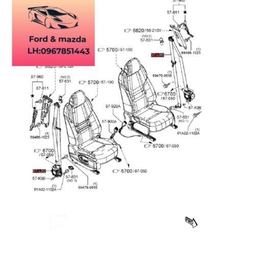 Dây đai an toàn mazda cx8 2018-2019-2020-2021-2022-2023-2024-dây an toàn mazda cx8 dây đai an toàn trước mazda cx8 KL6T57L30B02-KL6T57L90B02