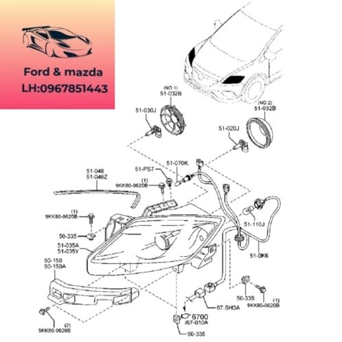 Đèn pha mazda cx9 2012-2017 Đèn pha mazda cx9 2012-2013-2014-2015-2015-2016-2017 đèn pha trái mazda cx9 đèn pha phải mazda cx9 đèn pha cos mazda cx9 TK4051031-TK4051041