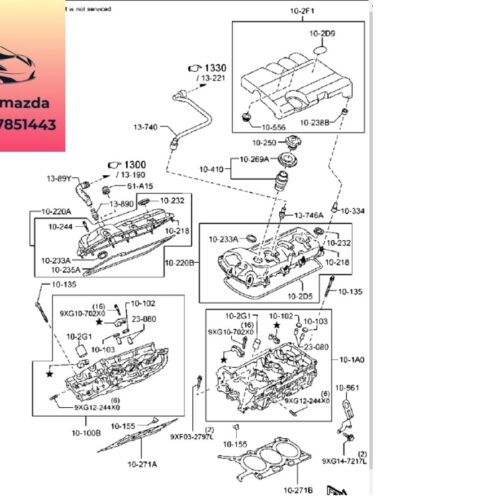 Gioăng Mặt máy mazda cx9 2012-2017 Gioăng Mặt máy mazda cx9 2012-2013-2014-2015-2016-2017-gioăng Mặt quy lát mazda cx9 gioăng nắp quy lát mazda cx9 gioăng mặt máy động cơ mazda cx9 CA0110271D-CA0110272D