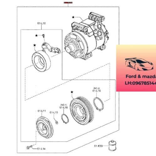 Lốc điều hòa mazda cx8 2018-2019-2020-2021-2022-2023-2024- lốc lạnh mazda cx8 TK4861450