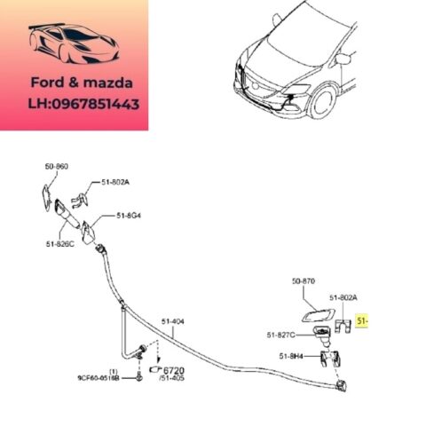 Nắp Vòi rửa đèn pha mazda cx9 2012-2017 Nắp Vòi rửa đèn pha mazda cx9 2012-2013-2014-2015-2015-2016-2017 miếng ốp cản trước mazda cx9 miếng ốp rửa đèn pha cản trước mazda cx9 TK33518G1A50-TK33518H1A50