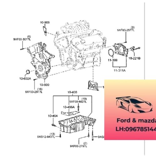 Phớt đuôi cốt máy mazda cx9 2012-2017 Phớt đuôi cốt máy mazda cx9 2012-2013-2014-2015-2016-2017-Phớt đuôi trục cơ mazda cx9 phớt trục cơ mazda cx9 CY0111312C-CY0111312A