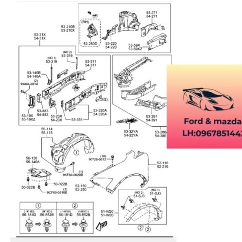 Tai xe trước mazda cx9 2012-2017 Tai xe trước mazda cx9 2012-2013-2014-2015-2015-2016-2017 vè tai xe trước mazda cx9 tai xe bánh trước mazda cx9 TD1152110E-TD1152110E