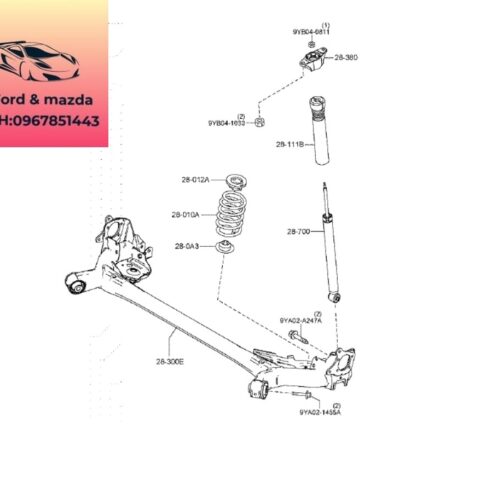 Cao su chụp bụi Giảm sóc sau mazda cx3 2020-2021-2022-2023-2024-2025 cao su Nhún sau mazda cx3 cao su phuộc nhún sau mazda cx3 D24H281A0A-DL8V281A0A