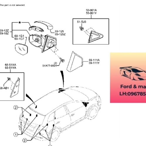 Gương mazda cx9 2012-2013-2014-2015-2015-2016-2017 Kính chiếu hậu mazda cx9 gương chiếu hậu mazda cx9 TE746918ZH-TE746912ZH