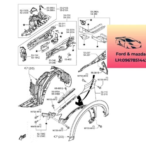 Lòng dè chắn bùn sau mazda cx3 2020-2025 Lòng dè chắn bùn sau mazda cx3 2020-2021-2022-2023-2024-2025 vòm chắn bùn bánh sau mazda cx3 chắn bùn bánh sau mazda cx3 DH4C561H1-DH4C561J1