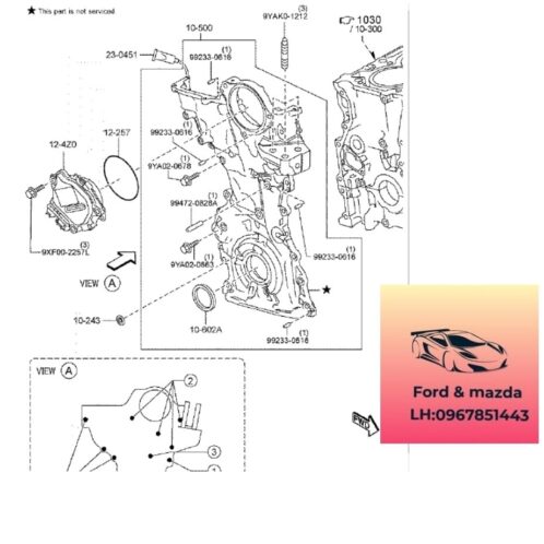 Ốp che xích cam mazda cx3 2020-2021-2022-2023-2024-2025- Tấm ốp xích cam mazda cx3 ốp bưởng trục cam mazda cx3 P50110500B-P50110500A