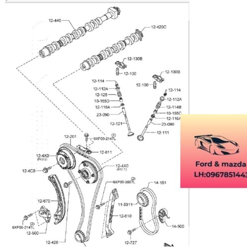 Xích trục cam mazda cx3 2020-2021-2022-2023-2024-2025 xích cam mazda cx3 sên cam mazda cx3 P30212201