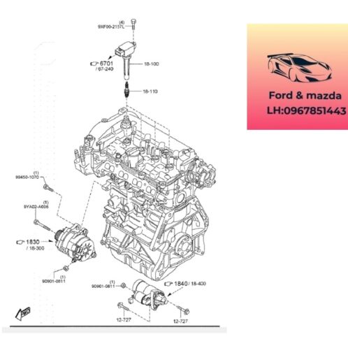 Bô bin mazda cx30 2021-2022-2023-2024-2025 Mô bin mazda cx30 bô bin bugi mazda cx30 PE2018100A