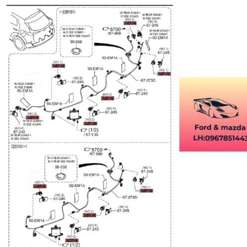 Cảm biến va chạm Cản sau mazda cx30 2021-2025 Cảm biến va chạm Cản sau mazda cx30 2021-2022-2023-2024-2025 cảm biến khoảng cách cản sau mazda cx30 cảm biến va chạm ba đờ sốc sau mazda cx30 DFN567UC1