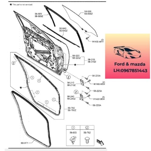 Gioăng cao su Cánh cửa trước mazda cx3 2020-2025 Gioăng cao su Cánh cửa trước mazda cx3 2020-2021-2022-2023-2024-2025 gioăng cánh cửa trước trái mazda cx3 gioăng trên cánh cửa trước phải mazda cx3 gioăng khung cánh cửa mazda cx3 DH2M58760-DH2M59760-DH2M68911A