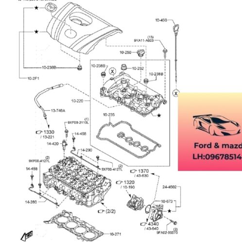 Gioăng nắp quy lát mazda cx30 2021-2025 Gioăng nắp quy lát mazda cx30-2021-2022-2023-2024-2025 gioăng mặt máy mazda cx30 gioăng mặt quy lát mazda cx30 PSED10271